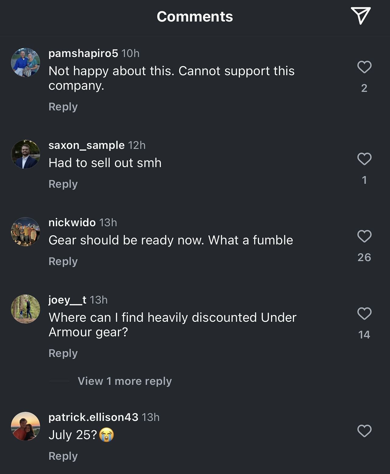Fan comments on Instagram/ @auburntigers